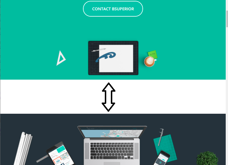  Gap between the banner and the image below 